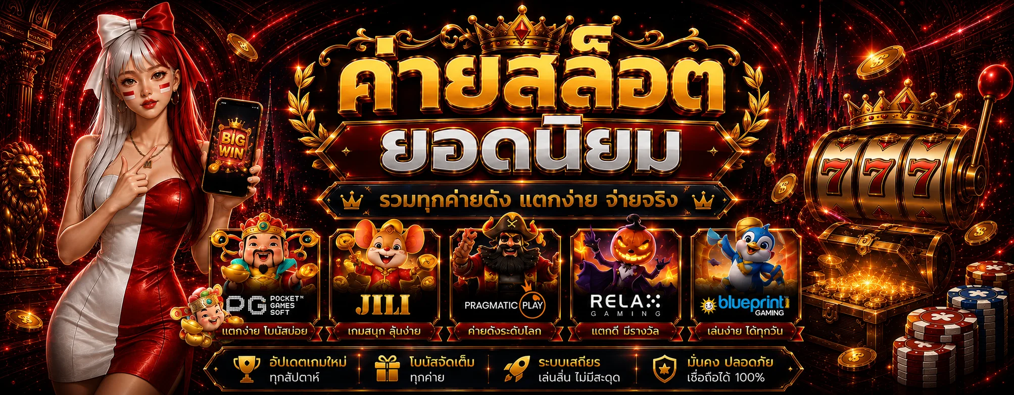 สไลด์ค่ายเกมสล็อต UFAWALLET